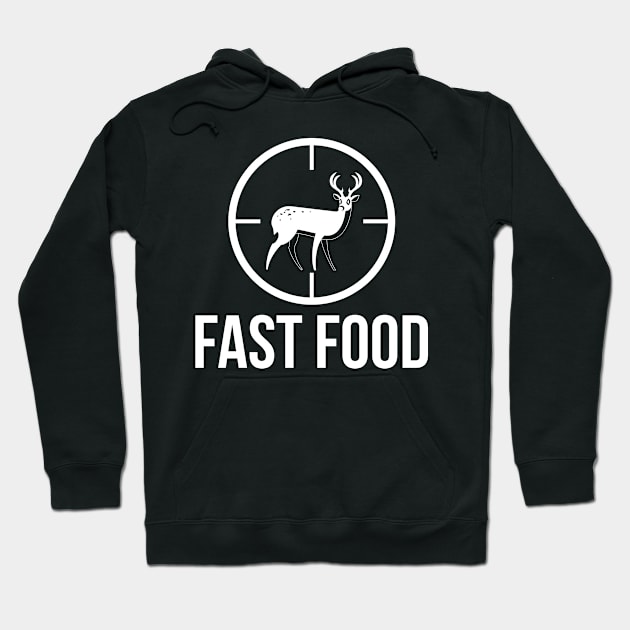 Fast Food Whitetail Deer Hunting Hoodie by Meow_My_Cat